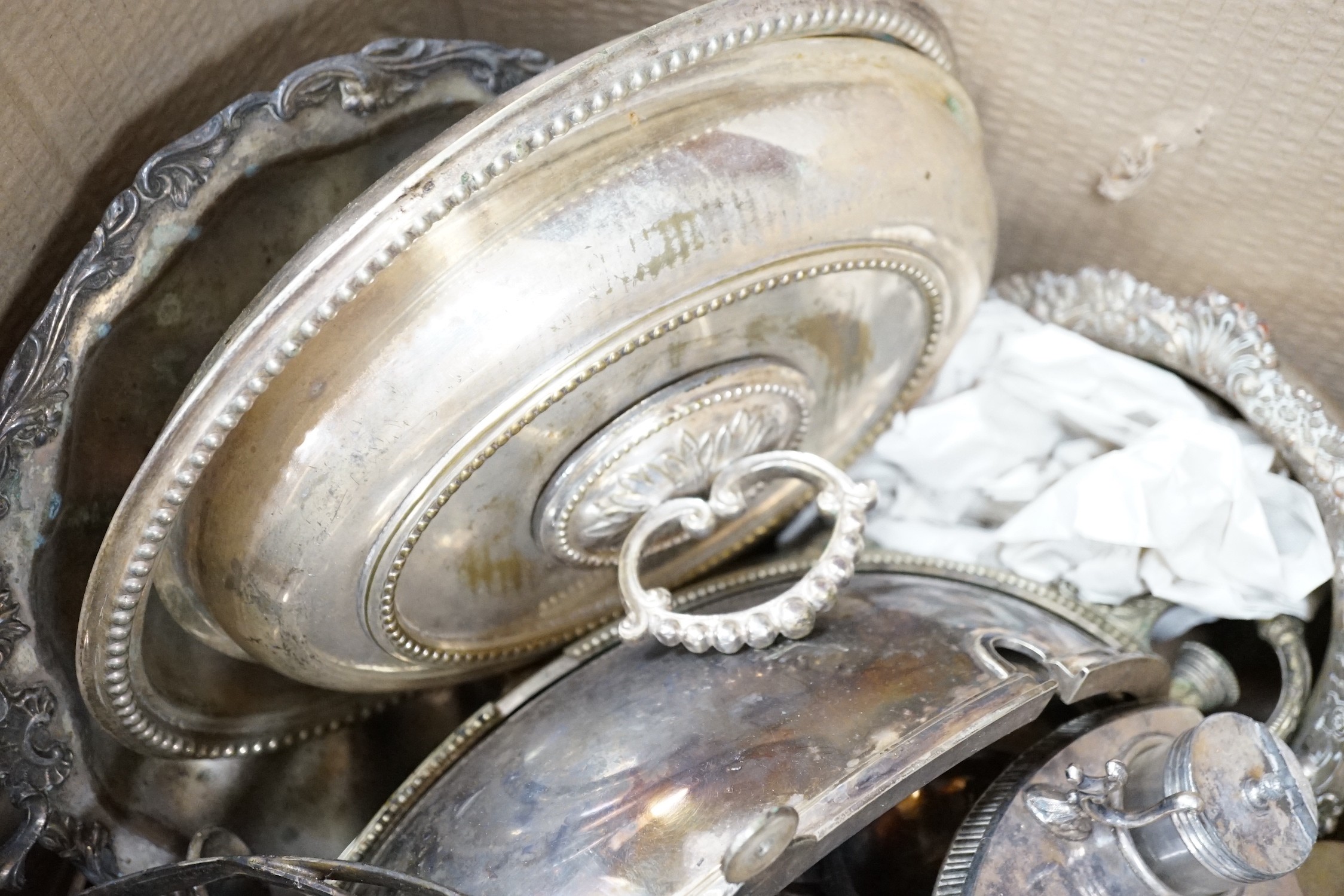 A quantity of silver plated wares